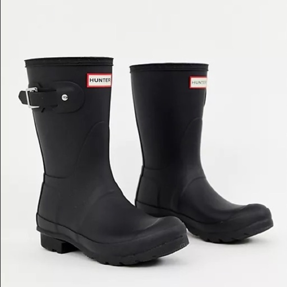 Barely worn traditional black hunter boots